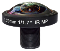1.29mm positive F-theta plus distortion m12 mount panomorph fish-eye borad lens