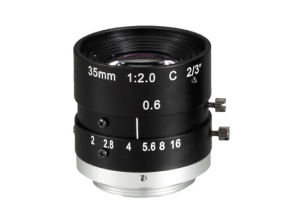 high resolution c mount 2/3 inch f2.0 35mm machine vision camera lens