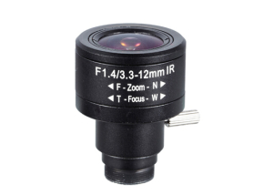 aico 3.3-12mm megapixel m14 mount fixed iris variable focal length lens for surveillancing