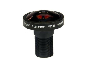 1/2.5 inch 1.29mm F2.5 185 degree m12 mount 10mp fisheye lens