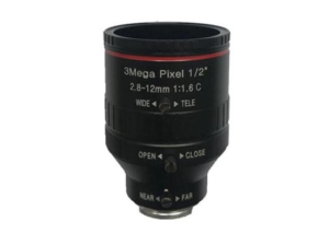 2.8 to 12mm 3Mega pixel 1/2 F1.6 c mount zoom lens