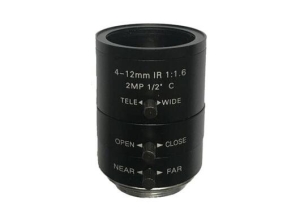 4-12mm c mount megapixel varifocal zoom lens