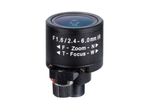 2.4-6.0mm auto iris 1/3 format F1.6 M12 varifocal zoom board lens