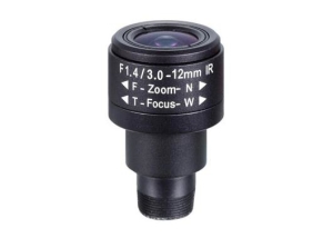 3.0-12mm F1.4 fixed iris s mount zoom lens