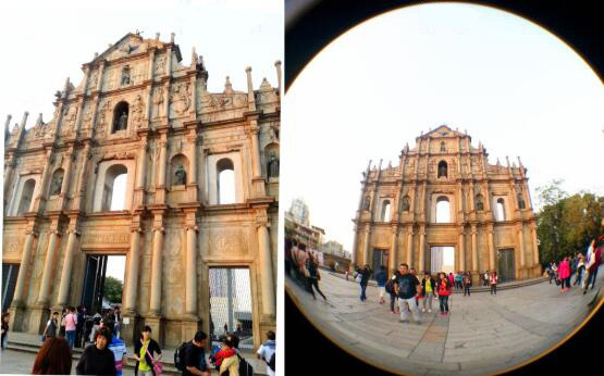 What is the difference between a fish eye lens and a normal lens